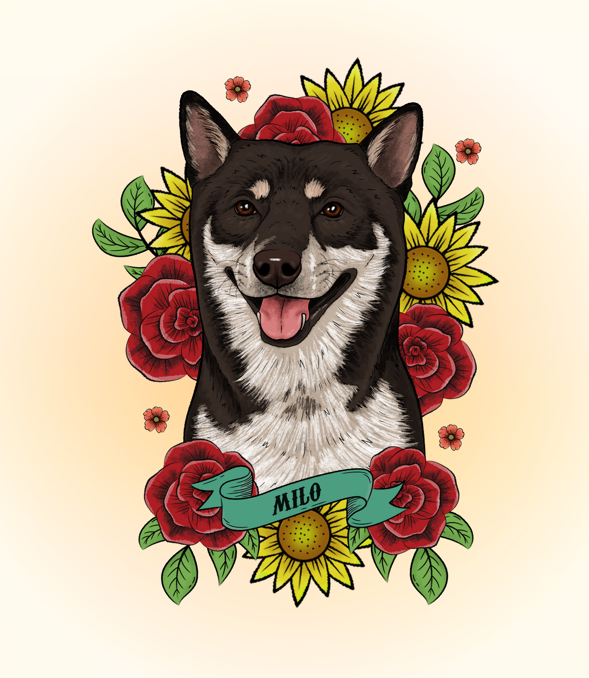 Tattoo Signature Custom Pet Art Portrait