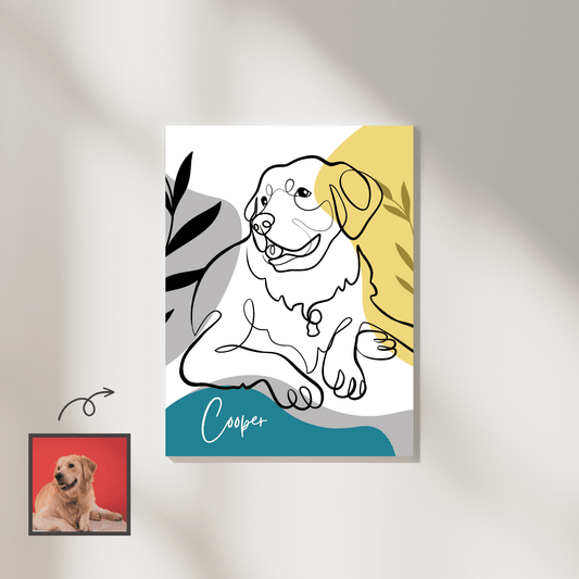 Custom Minimalistic Pet Art Portrait