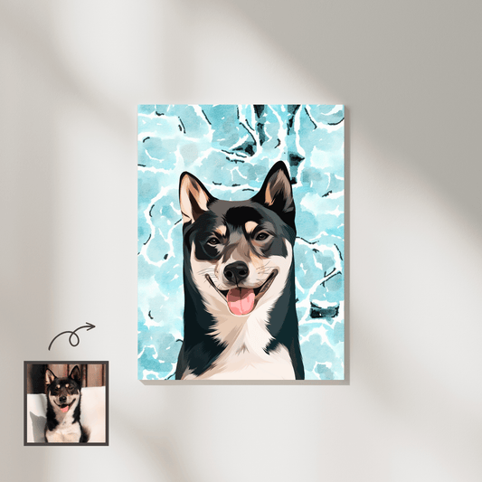 Custom Modern Vector Pet Art Portrait