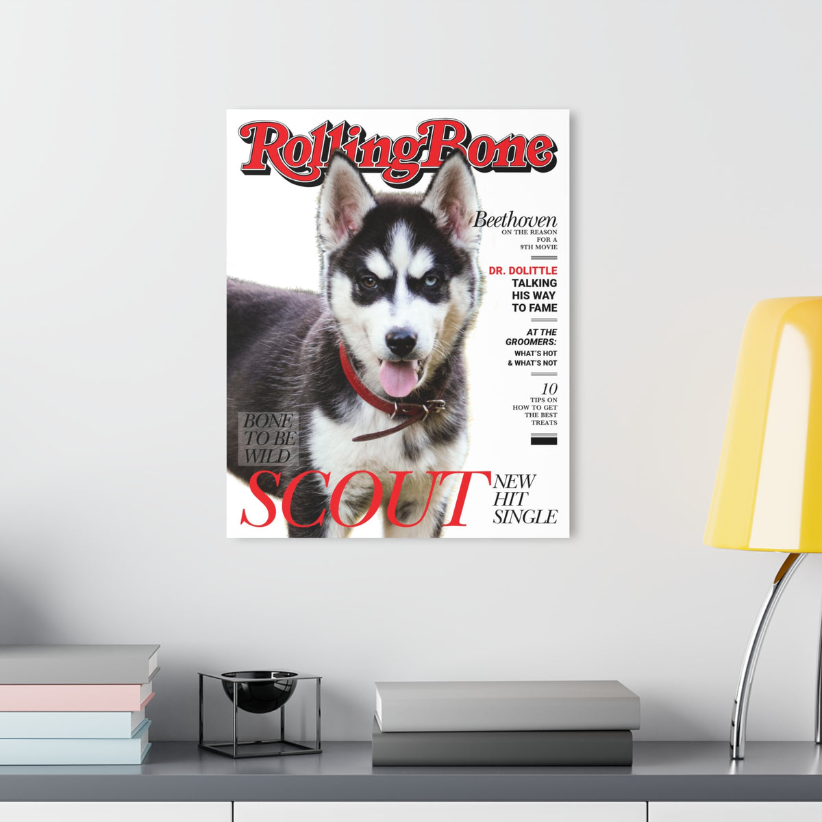 Rolling Bone Cover Custom Premium Acrylic Pet Portrait