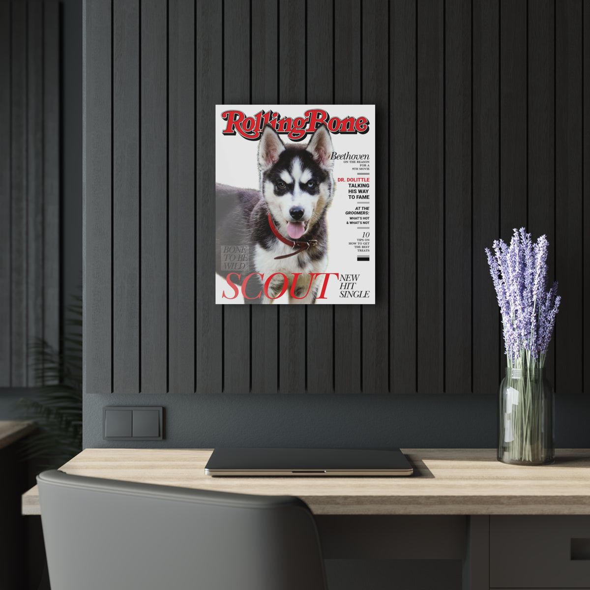 Rolling Bone Cover Custom Premium Acrylic Pet Portrait