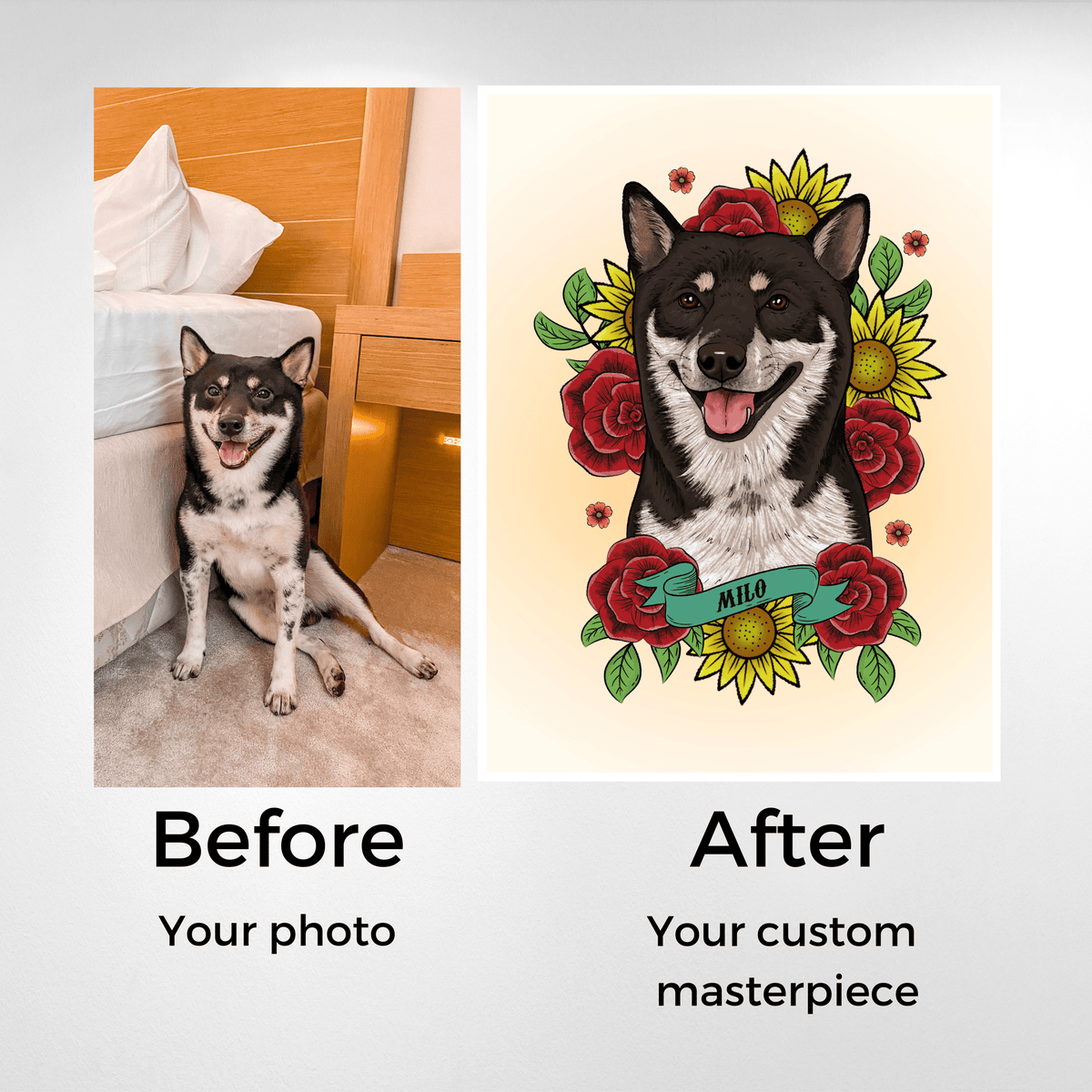 Tattoo Signature Custom Pet Art Portrait